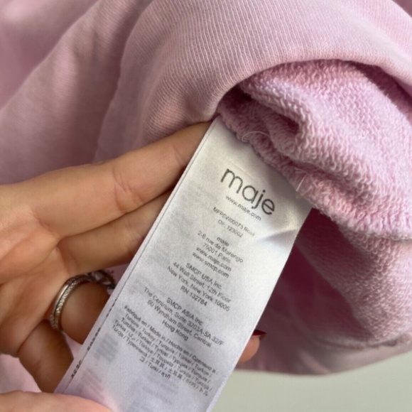 Maje Pink Paradise Sweatshirt Size 1/XS/0 - Picture 5 of 5